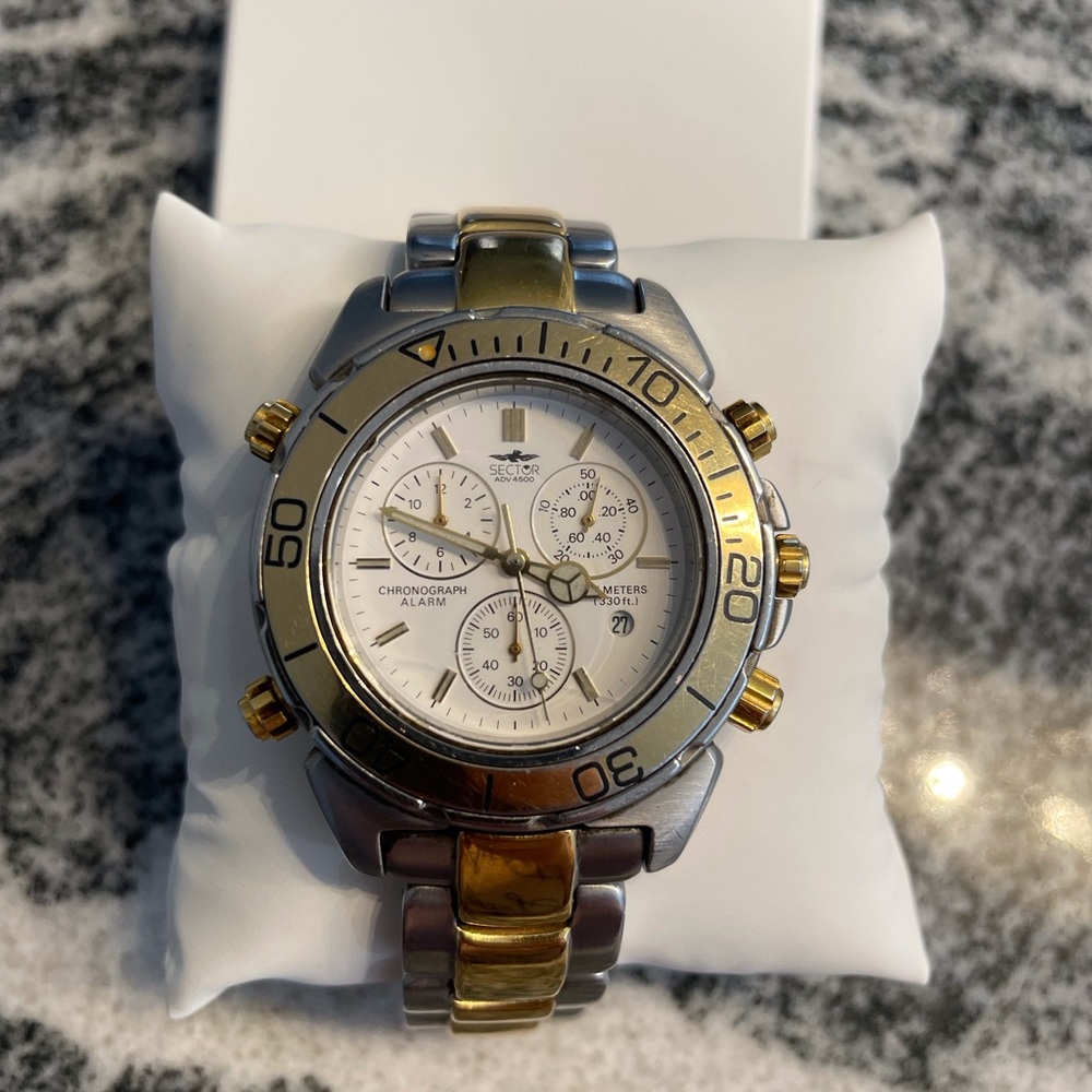 SECTOR No Limits Vintage Two Tone Chronograph Watch
